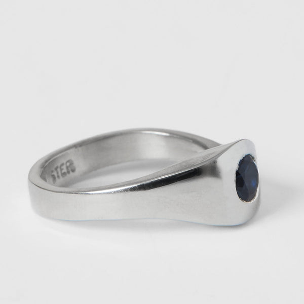 Bond Ring, Silver and Sapphire