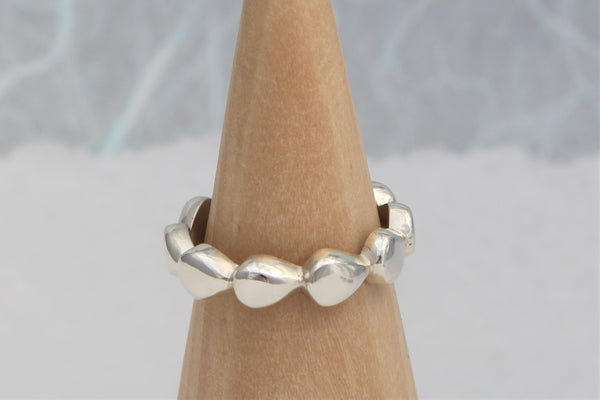 Silver Droplet Ring