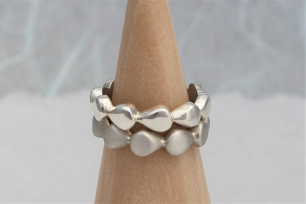Silver Droplet Ring