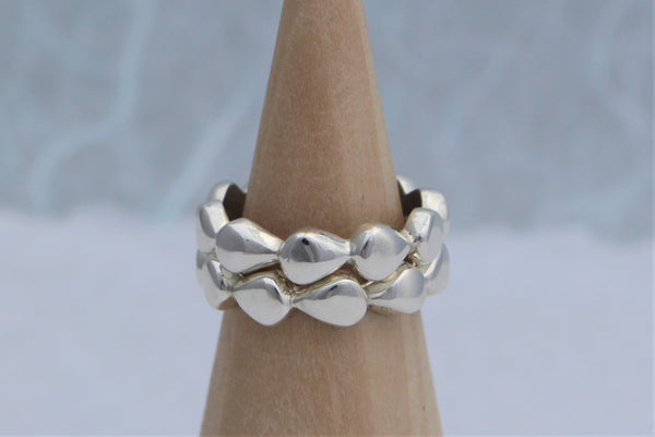 Silver Droplet Ring